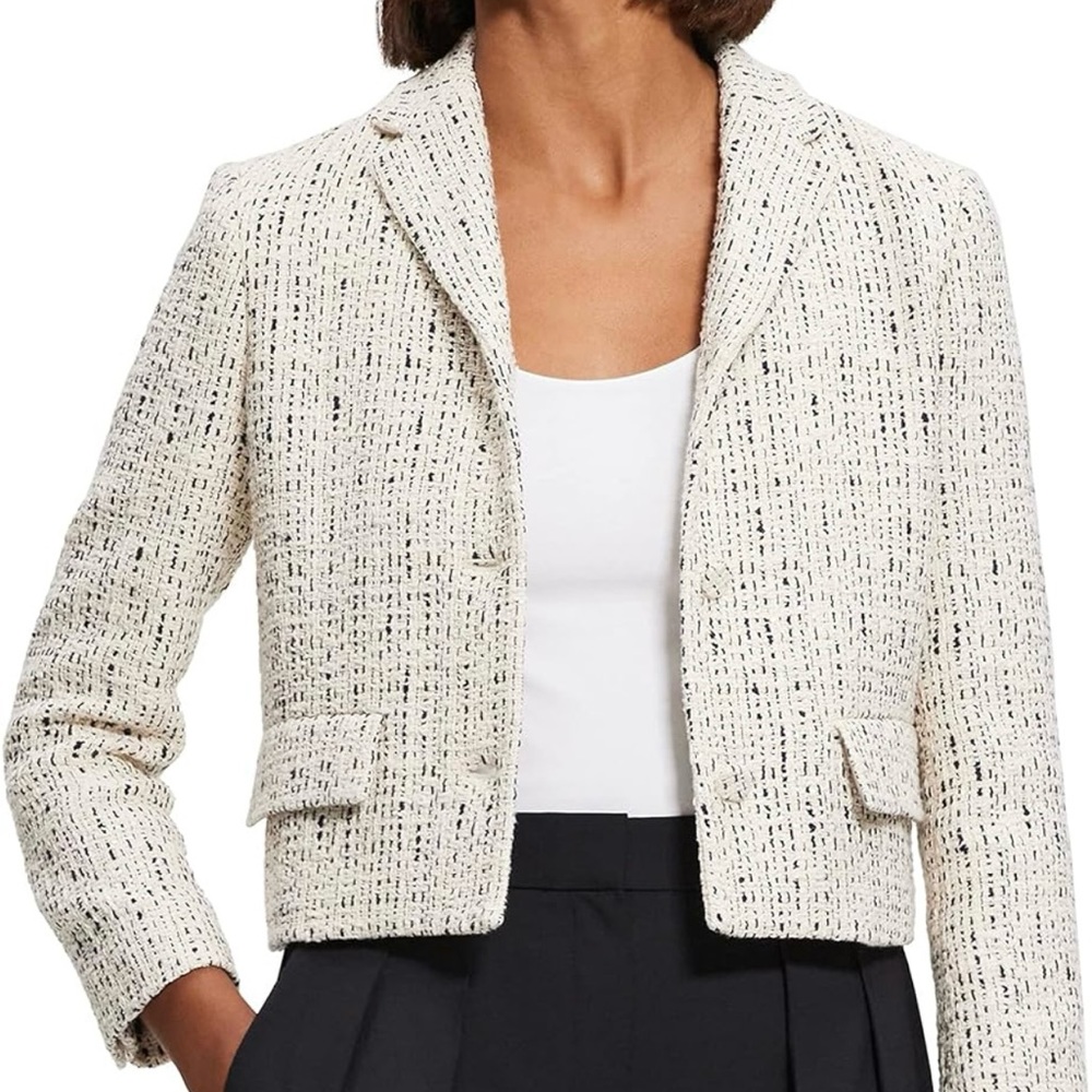NWT Theory Cropped Tweed Jacket
